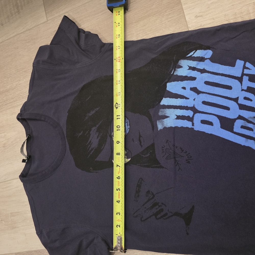 Love Moschino Graphic T-Shirt Navy “Miami Pool Party” Tee Size Medium - Picture 9 of 12